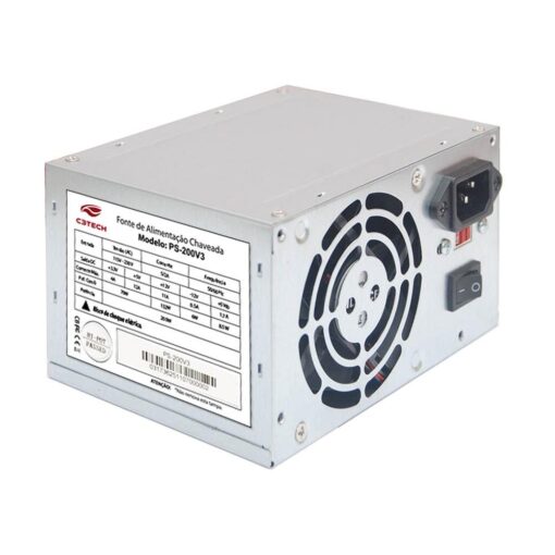 FONTE ATX 200W PS-200V3 S/ CABO CINZA C3TECH